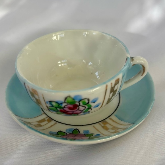 Other - Vintage Mini Floral Teacup and Saucer Set